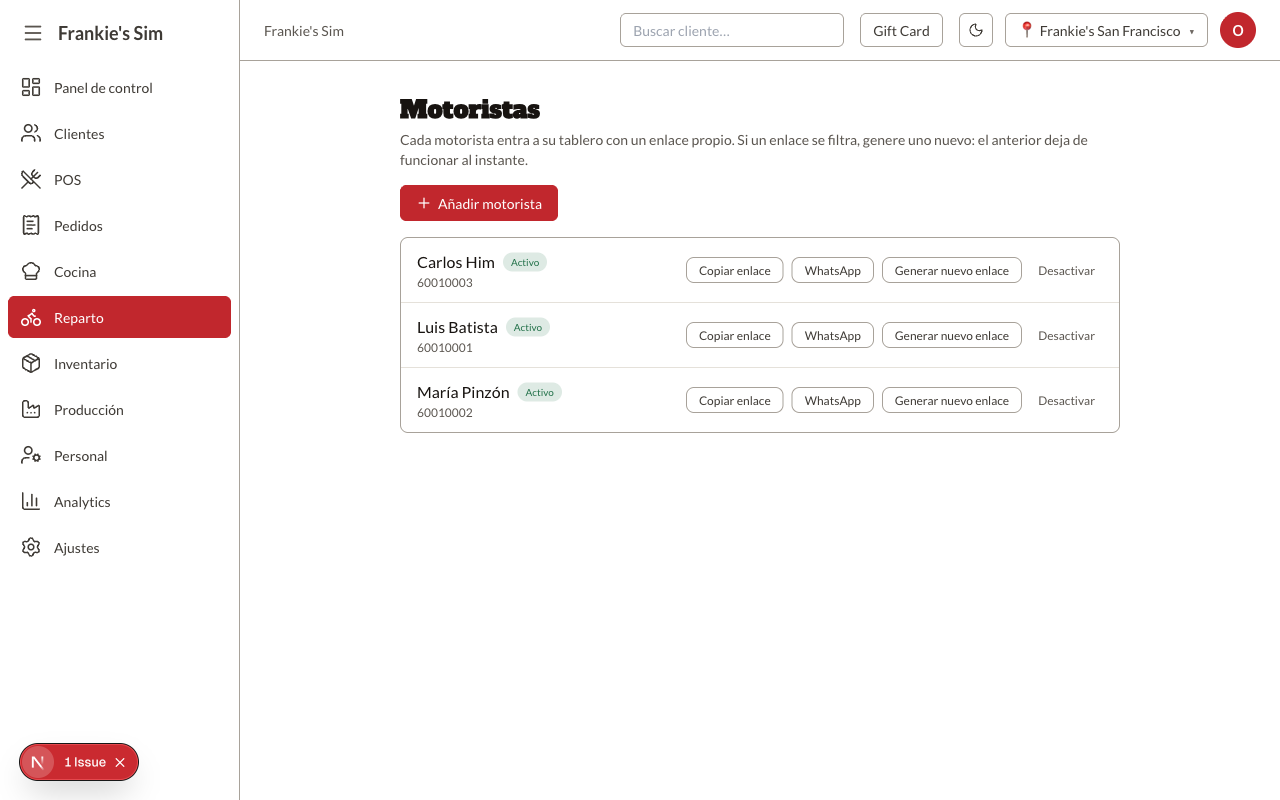 Motoristas: Carlos Him, Luis Batista y María Pinzón, los tres Activos